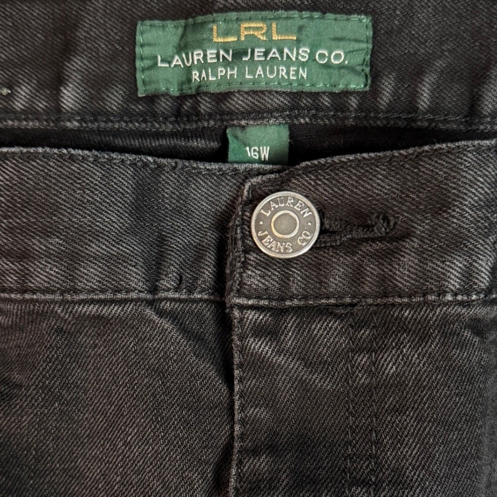 Women Lauren Ralph Lauren Jeans | Size 16W | Black Classic‎ Straight Leg Denim